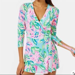 Lilly Pulitzer Karlie Wrap Romper in Totally Blossom